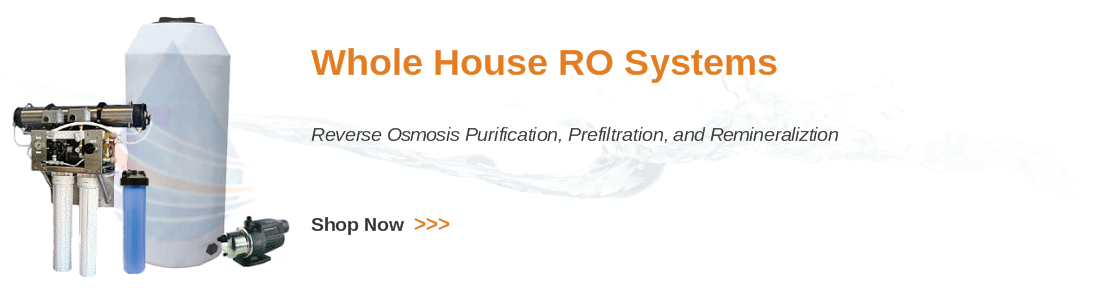 Whole house reverse osmosis purification systems